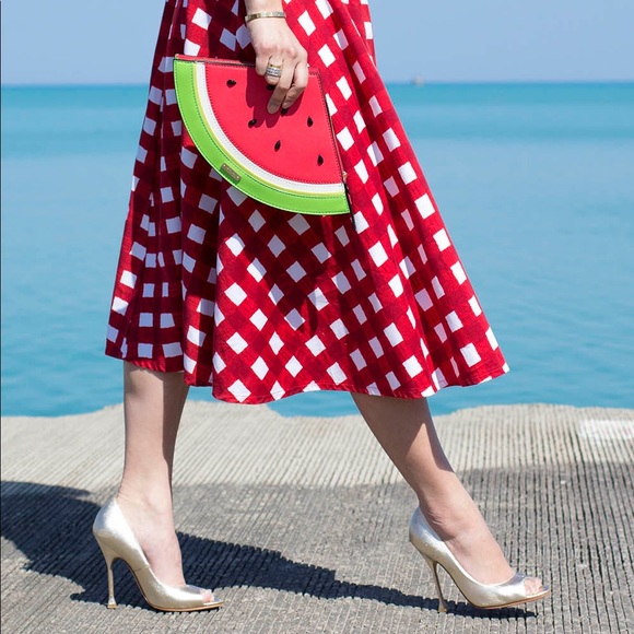 Rare!! Kate Spade Watermelon Clutch - Picture 2 of 15